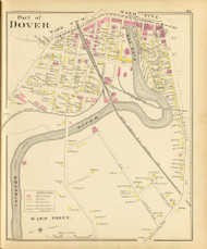 Dover - Wards 2, 3, 5, New Hampshire 1892 Old Town Map Reprint - Hurd State Atlas Strafford