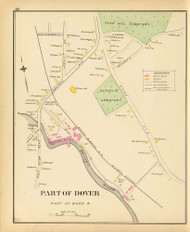 Dover - Part of Ward 4, New Hampshire 1892 Old Town Map Reprint - Hurd State Atlas Strafford