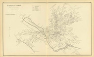 Farmington P.O., New Hampshire 1892 Old Town Map Reprint - Hurd State Atlas Strafford