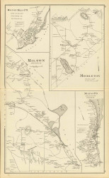 Milton Town, Middleton Town, Milton Mills P.O., Milton P.O., New Hampshire 1892 Old Town Map Reprint - Hurd State Atlas Strafford