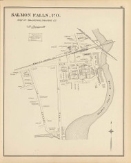 Salmon Falls, P.O., New Hampshire 1892 Old Town Map Reprint - Hurd State Atlas Strafford