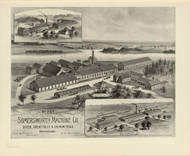 Plant of Somersworth Machine Co., New Hampshire 1892 Old Town Map Reprint - Hurd State Atlas Strafford