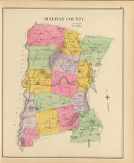 Sullivan County, New Hampshire 1892 Old Town Map Reprint - Hurd State Atlas Sullivan