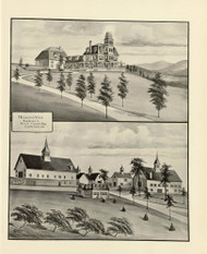 Highland View - Residence of Wm H. Moody Esq., New Hampshire 1892 Old Town Map Reprint - Hurd State Atlas Sullivan