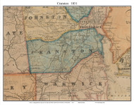 Cranston, Rhode Island 1831 - Old Town Map Custom Print - 1831 State