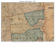 Johnston & Providence, Rhode Island 1831 - Old Town Map Custom Print - 1831 State