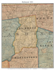 Richmond, Rhode Island 1831 - Old Town Map Custom Print - 1831 State