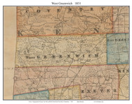 West Greenwich, Rhode Island 1831 - Old Town Map Custom Print - 1831 State