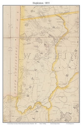 Hopkinton, Rhode Island 1855 - Old Town Map Custom Print - 1855 State
