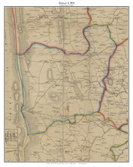 District 4 - Loudoun County, Virginia 1854 Old Town Map Custom Print - Loudoun Co.