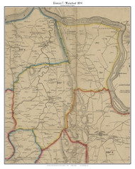 District 7 (Waterford) - Loudoun County, Virginia 1854 Old Town Map Custom Print - Loudoun Co.