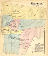 Ripton, Vermont 1871 Old Town Map Reprint - Addison Co.
