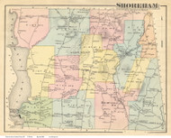 Shoreham, Vermont 1871 Old Town Map Reprint - Addison Co.