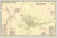 Bennington Village and Bennington Centre, Vermont 1869 Old Town Map Reprint - Bennington Co.
