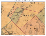 Avery's Gore, Warren Gore, and Warner's Grant, Vermont 1878 Old Town Map Custom Print - Essex Co.