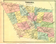 Chelsea, Vermont 1877 Old Town Map Reprint - Orange Co.