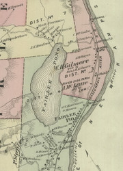 Lake Morey Custom - Fairlee, Vermont 1877 Old Town Map Reprint - Orange Co.