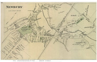 Newbury Village, Vermont 1877 Old Town Map Reprint - Orange Co.