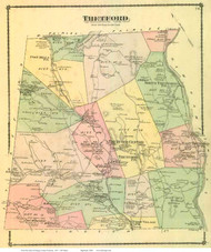 Thetford, Vermont 1877 Old Town Map Reprint - Orange Co.