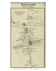 Thetford Village, Vermont 1877 Old Town Map Reprint - Orange Co.