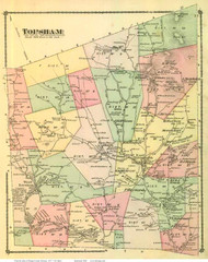 Topsham, Vermont 1877 Old Town Map Reprint - Orange Co.