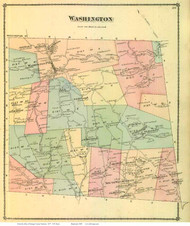 Washington, Vermont 1877 Old Town Map Reprint - Orange Co.