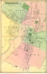 Northfield Village, Vermont 1873 Old Town Map Reprint - Washington Co.