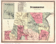 Dummerston, Vermont 1869 Old Town Map Reprint - Windham Co.