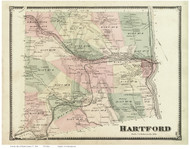 Hartford, Vermont 1869 Old Town Map Reprint - Windsor Co.