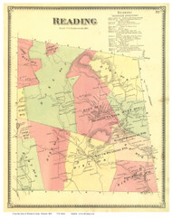 Reading, Vermont 1869 Old Town Map Reprint - Windsor Co.