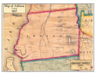 Addison, Vermont 1857 Old Town Map Custom Print - Addison Co.