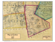 Goshen, Vermont 1857 Old Town Map Custom Print - Addison Co.