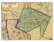 Hancock, Vermont 1857 Old Town Map Custom Print - Addison Co.