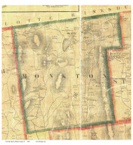 Monkton, Vermont 1857 Old Town Map Custom Print - Addison Co.