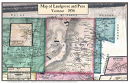Landgrove and Peru Poster, Vermont 1856 Old Town Map Custom Print - Bennington Co.