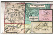 Rupert Poster, Vermont 1856 Old Town Map Custom Print - Bennington Co.