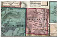 Searsburg, Vermont 1856 Old Town Map Custom Print - Bennington Co.