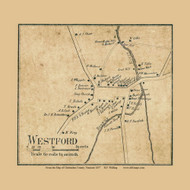 Westford Village, Vermont 1857 Old Town Map Custom Print - Chittenden Co.