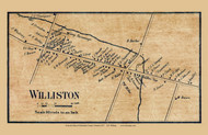 Williston Village, Vermont 1857 Old Town Map Custom Print - Chittenden Co.