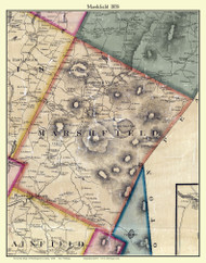 Marshfield, Vermont 1858 Old Town Map Custom Print - Washington Co.