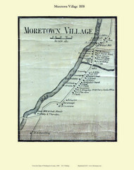 Moretown Village, Vermont 1858 Old Town Map Custom Print - Washington Co.