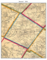 Barnard, Vermont 1856 Old Town Map Custom Print - Windsor Co.