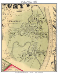Windsor Village, Vermont 1856 Old Town Map Custom Print - Windsor Co.