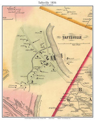Taftsville, Vermont 1856 Old Town Map Custom Print - Windsor Co.