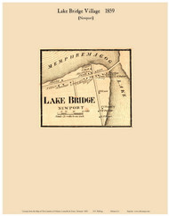 Lake Bridge Village, Vermont 1859 Old Town Map Custom Print - Orleans Co.