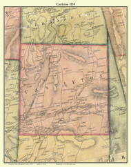 Castleton, Vermont 1854 Old Town Map Custom Print - Rutland Co.