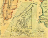 Castleton Village, Vermont 1854 Old Town Map Custom Print - Rutland Co.