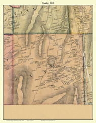 Danby, Vermont 1854 Old Town Map Custom Print - Rutland Co.