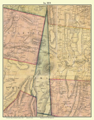 Ira, Vermont 1854 Old Town Map Custom Print - Rutland Co.