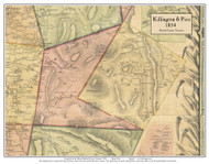 Killington and Pico, Vermont 1854 Old Town Map Custom Print - Rutland Co.